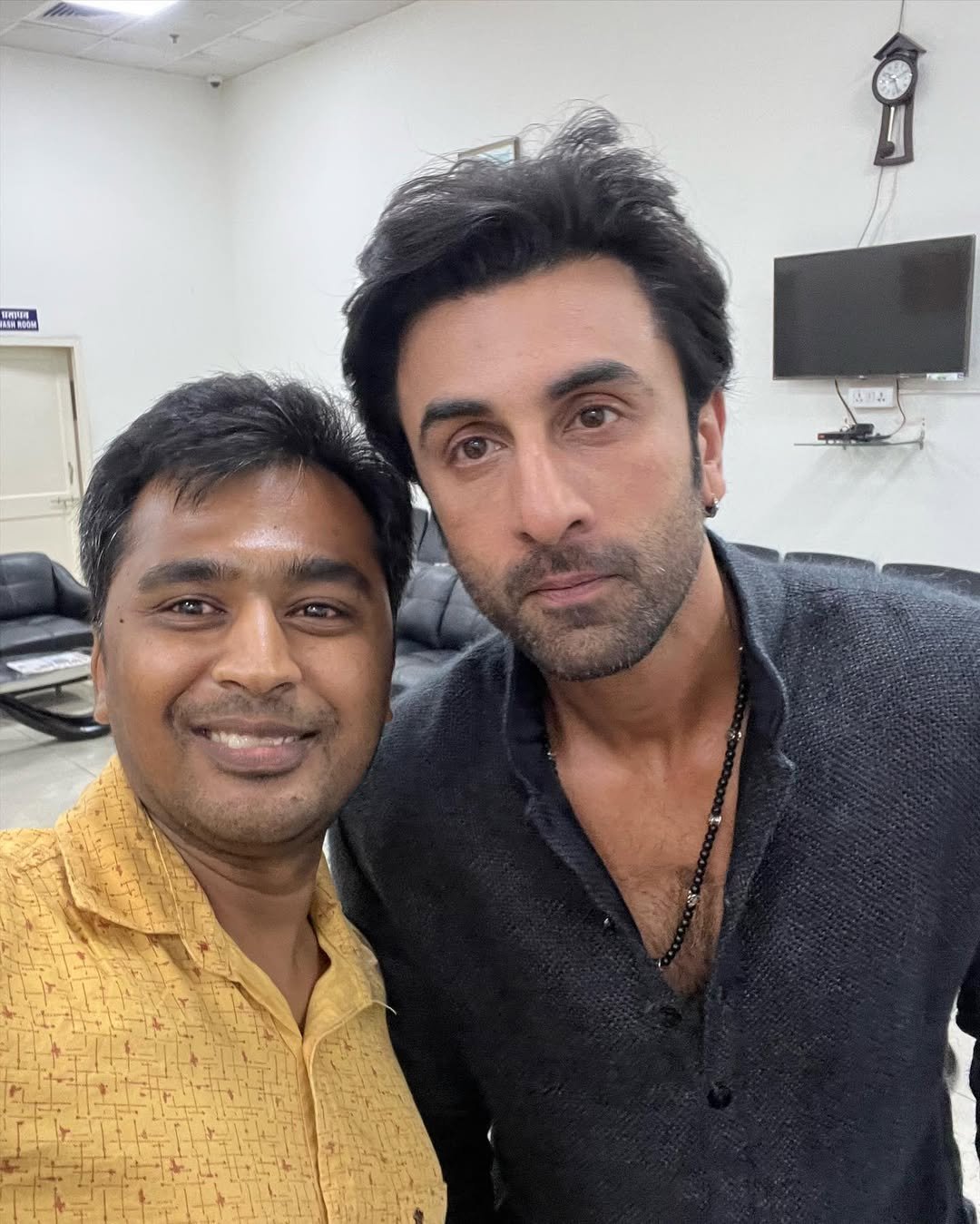 Had a superbbb meeting with this golden heart @duttsanjay and #ranbirkapoor