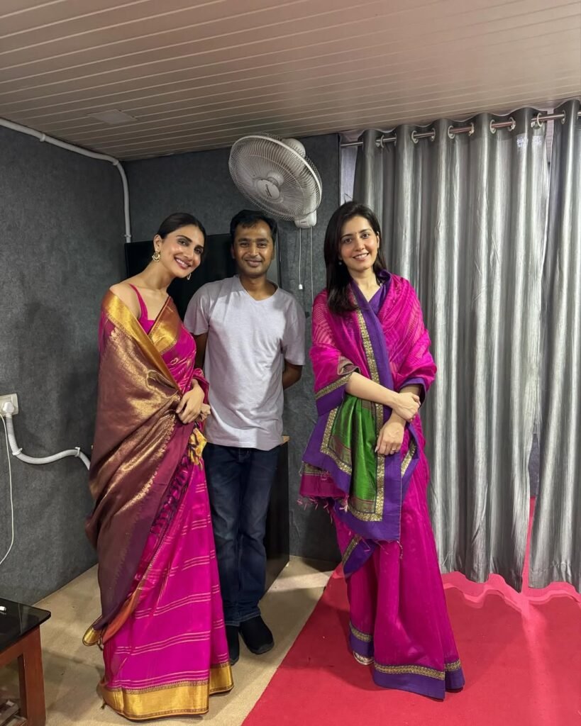With the very beautiful and talented actress @raashiikhanna and @_vaanikapoor_ was lovely meeting u both