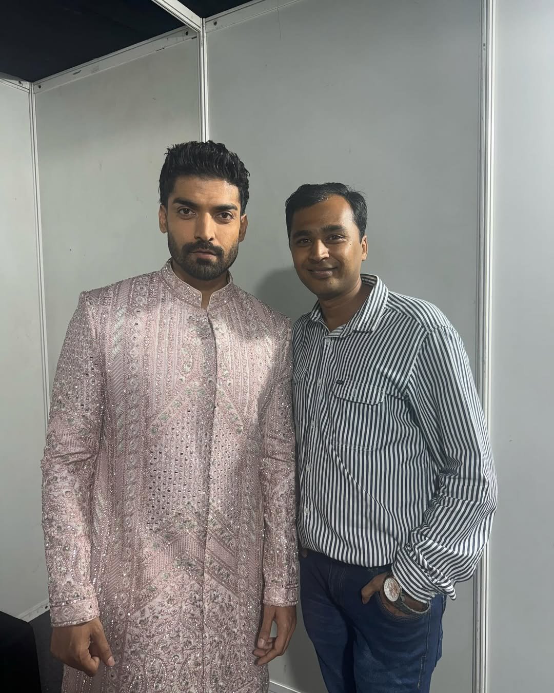 Working with couple is so much fun @guruchoudhary and @debinabon for @nifdindoretimesfashionweek (1)